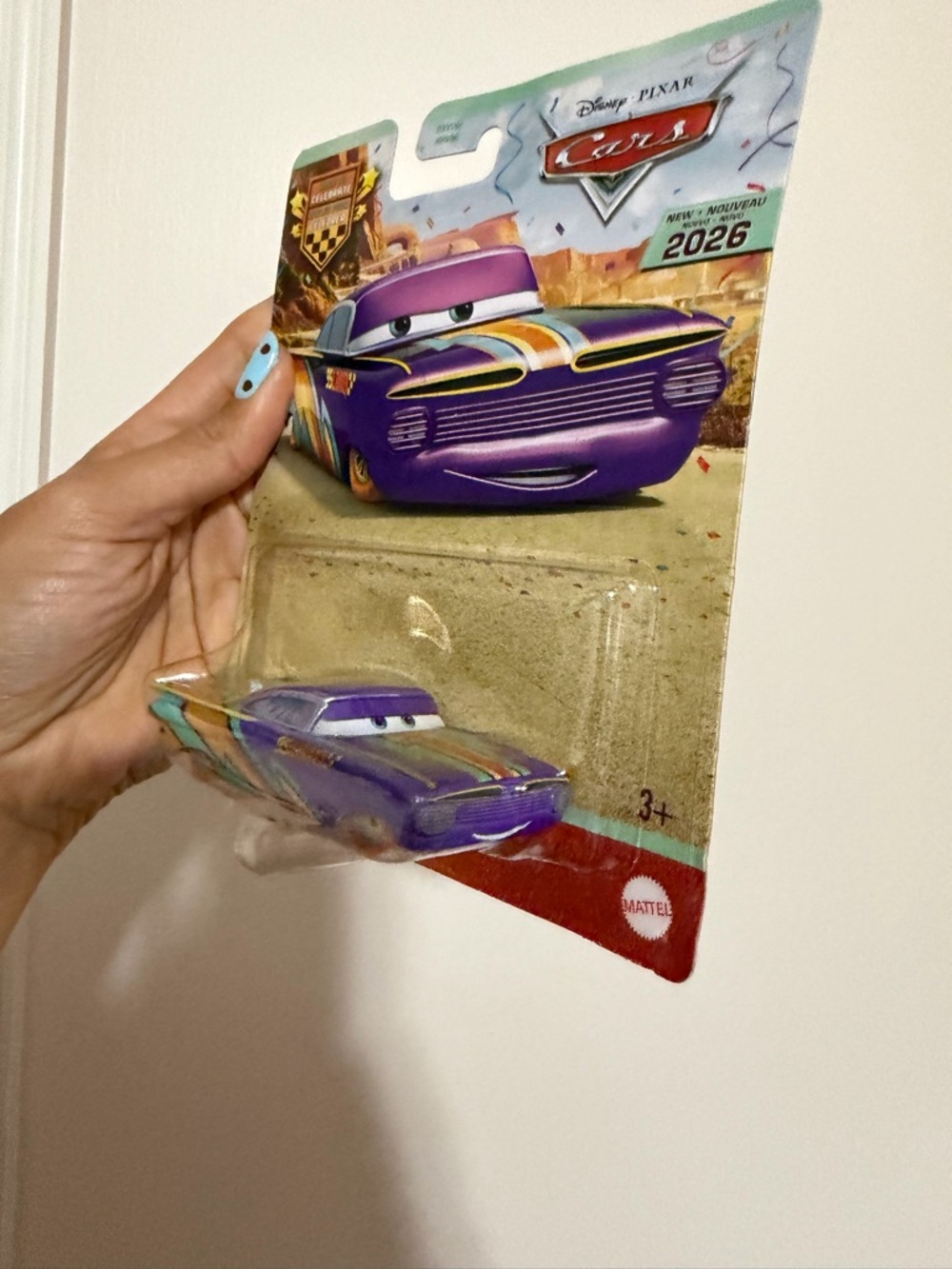 Disney Purple Die-Cast Race Car with Teal and Orange Accents